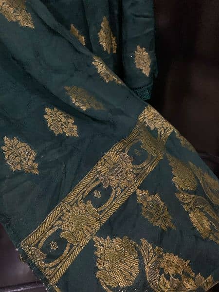 Banarsi Jacquard stitched 2pc suit. . Shirt& Duppata 2