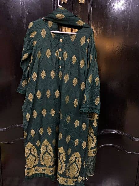 Banarsi Jacquard stitched 2pc suit. . Shirt& Duppata 8