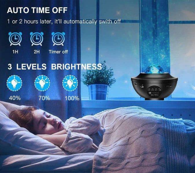 Glaxy Sky Night Projector Light With Bluetooth Speaker 2