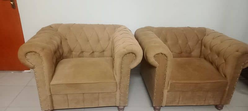 nine seater sofa puffy set 6