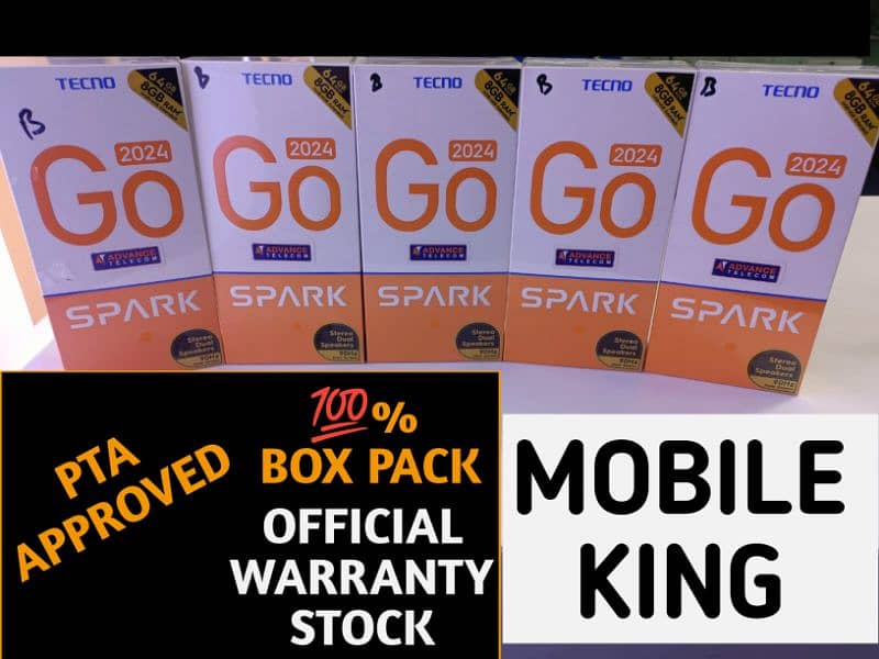 Tecno Spark Go Box Pack PTA Approve Spark 20c 20 Pro Plus Pova 5 Pro 0