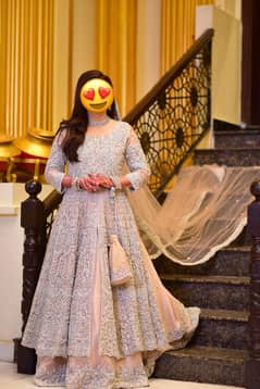 Bridal Peach Maxi | Walima Maxi | Formal Dresses | 4 Pieces