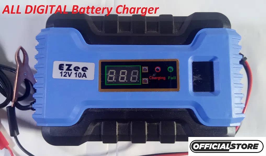 DIGITAL Universal Battery Charger 10 ampere 12V Automatic 3 Phase 0