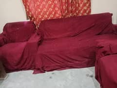 5 seater sofa set with cover for sale