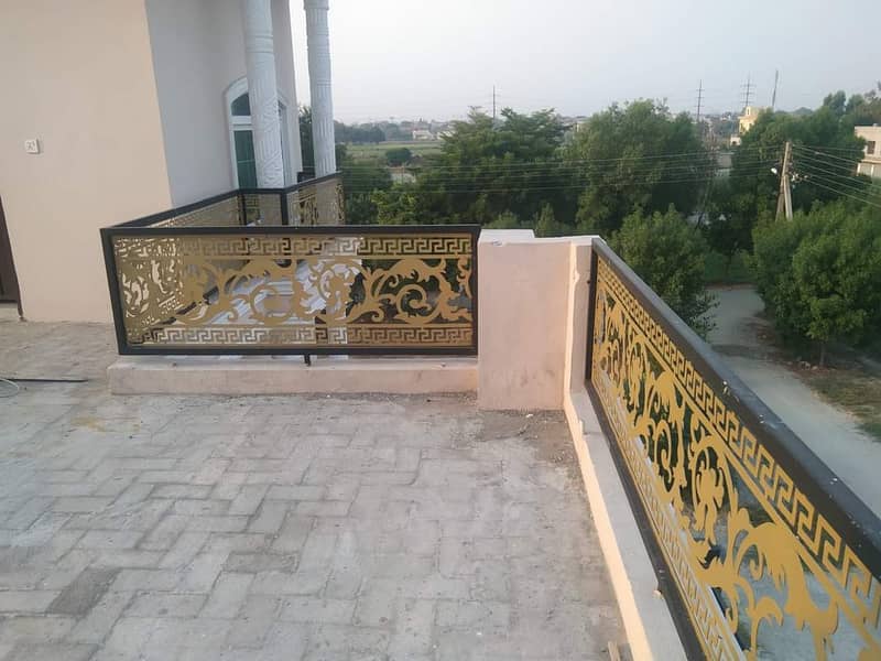 Main gates/ CNC railing for stairs and balcony  Fiberglass works/ park 3