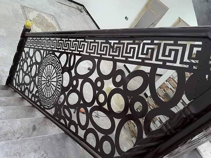 Main gates/ CNC railing for stairs and balcony  Fiberglass works/ park 4