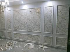 wallpaper/pvc panel,woden & vinyl flor/led rack/ceiling,blind/gras/flx