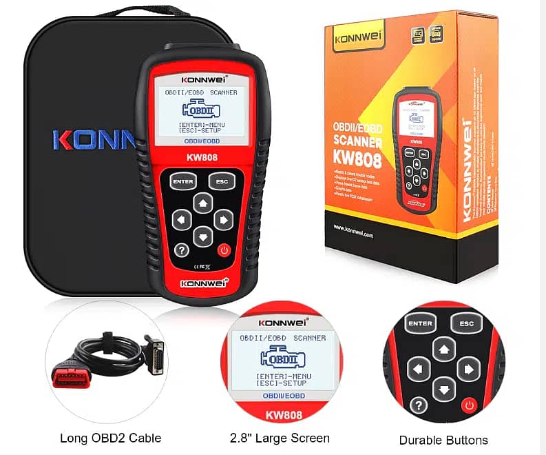 KONNWEI KW808 OBD2 Diagnostic Scanner 0