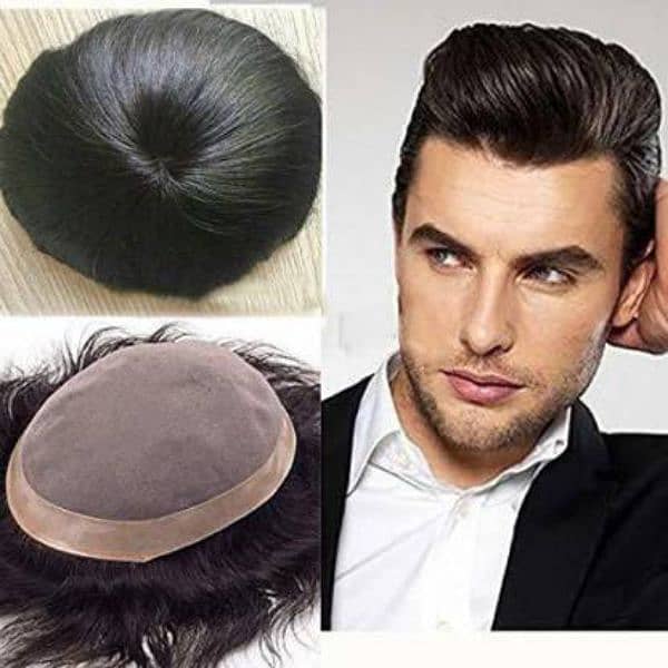 Men wig imported quality hair patch _hair unit_(0'3'0'6'0'6'9'7'0'0'9) 9