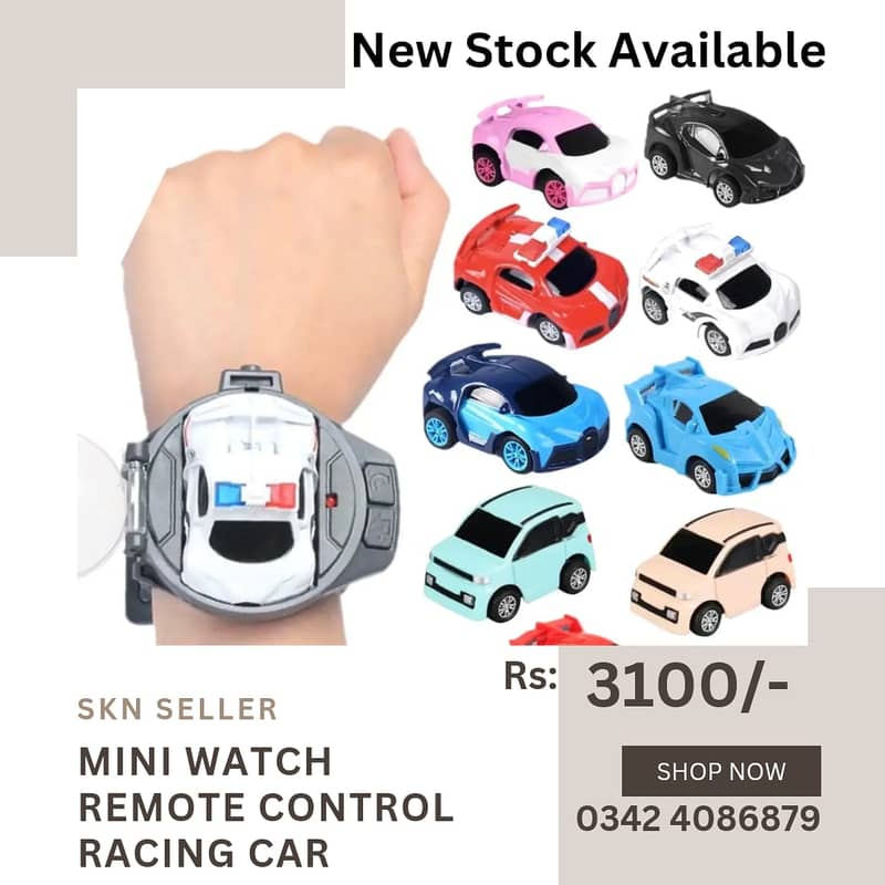 New Stock (Mini RC Car Watch Toy Remote Control Electric Wrist Strap 0