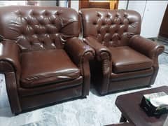 2 Huge brown single seater sofas