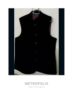 Brand new  velvet waist coat in  Mehroon colour for sale. size XL.