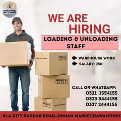 Staff Required/Loading And Unloading Staff Required/ Job