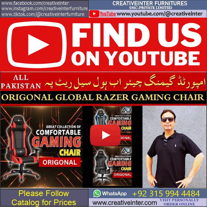 gaming Office chair Origonal Global razer recliner Executive CEO table 8