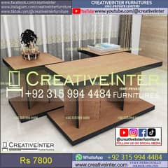 Coffee table center table set 3pcs office home sofa almari chair shop