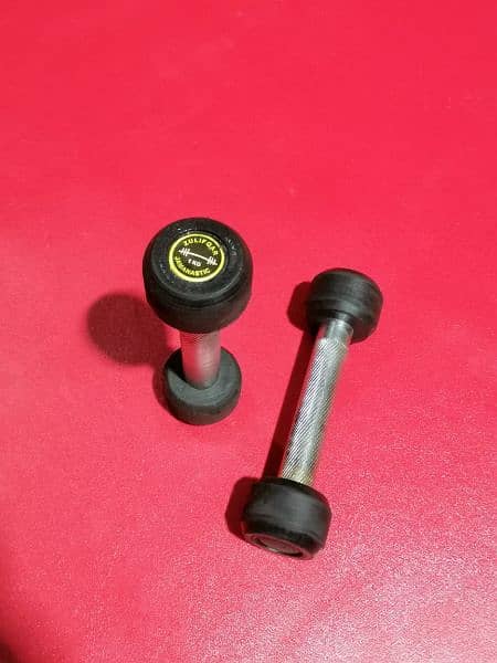 Rubber dumbbells with metal Rod 9