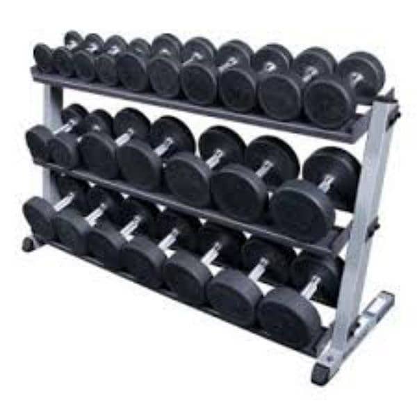 Rubber dumbbells with metal Rod 15