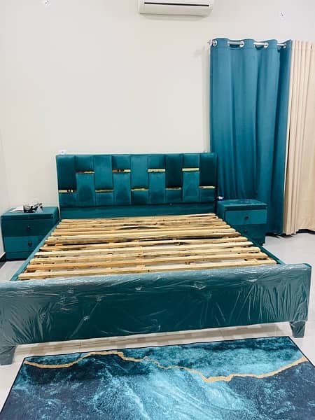 bed with side tables / double bed / bed / bed set / Furniture 9