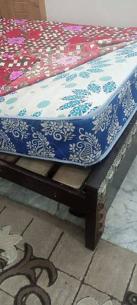 double bed with spring mattress 2