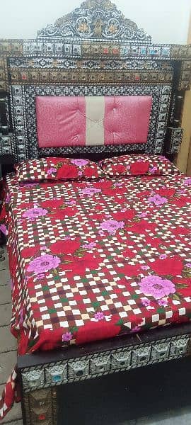 double bed with spring mattress 4