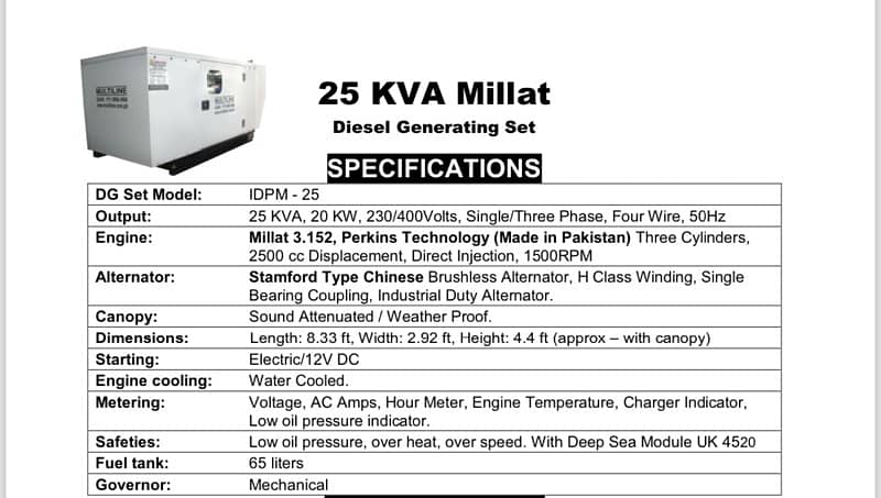 25 kva genset for sale diesel perkins 3