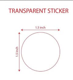 Round tranceprent sticker