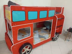 Kids Bunk Bed Bus Plug and Play including mattress (Imported)