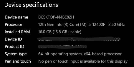 i5 12400F + B660M + 16gb RAM 2