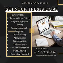 Thesis Writing, Research Paper and Academic assignments!