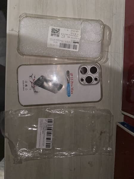 2(two) iPhone 15 pro max clear silicon covers 3