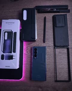 Samsung Z Fold 4 With Box and Genuine Leather Case S Pen Pta Approved.