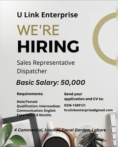 Sales and Dispatcher Jobs