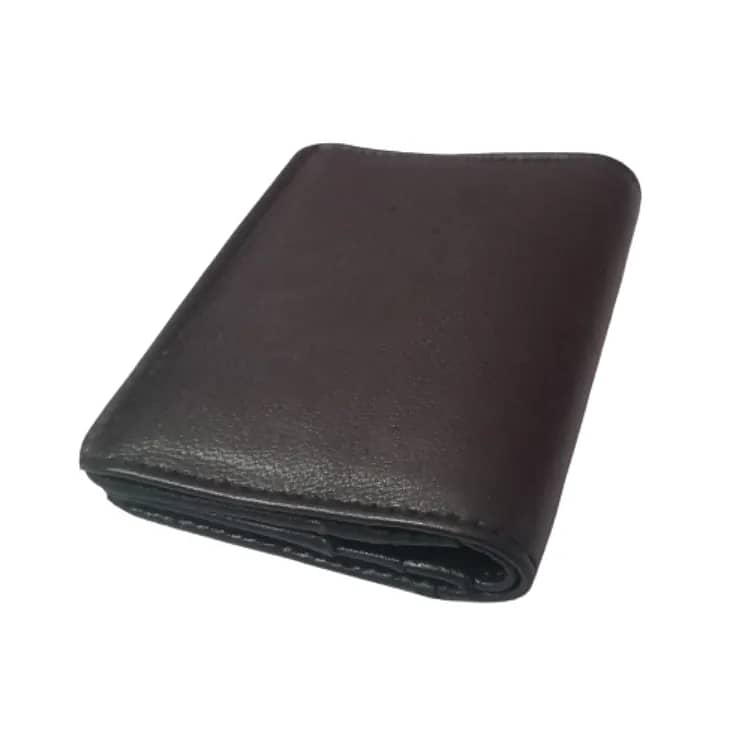 Slim Black Leather Card Holder Wallet - Hot Mini Wallet 4