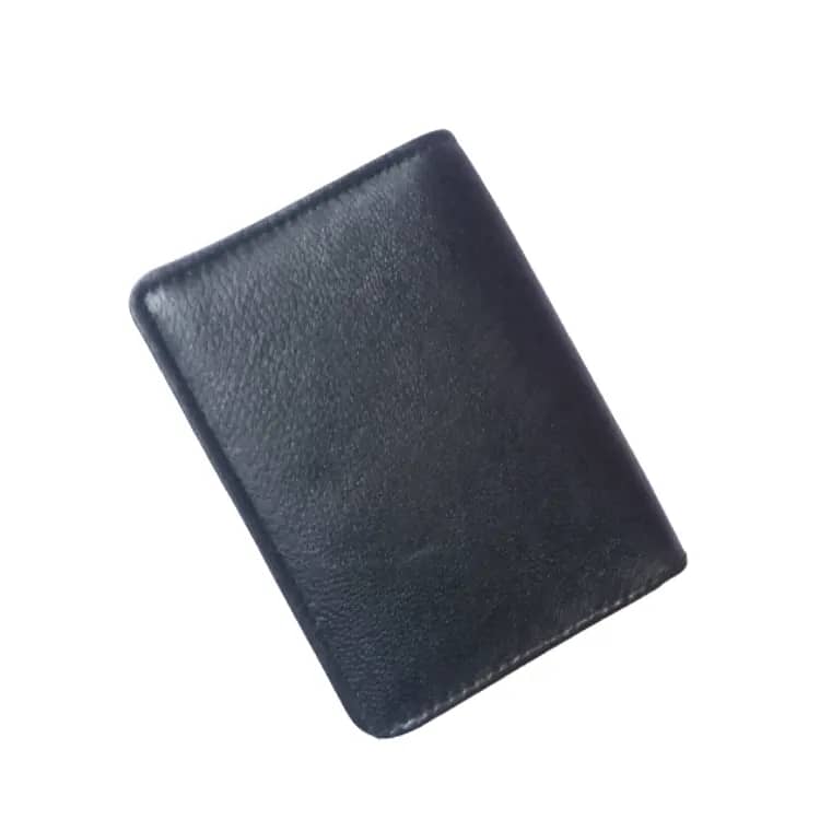 Slim Black Leather Card Holder Wallet - Hot Mini Wallet 6