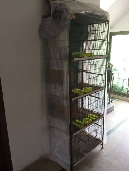 iron steel 4 portion cage for birds 1