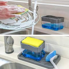 SOAP PUMP DISPENSER 2-in-1 Pump Soap Dispenser and Sponge Caddy For Di