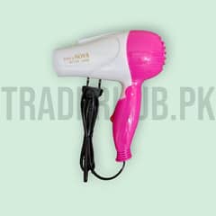 Nova 1000w Hair Dryer - Fast Drying, Portable Styling by Traderhub. pk