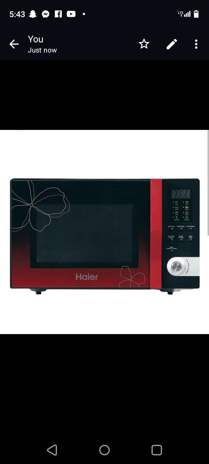 Haier microwave oven HMN_36100EGB 0