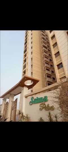Saima Palm Residency 3 bed drawing dining Appartment Available On Rent Block 11 Jauhar