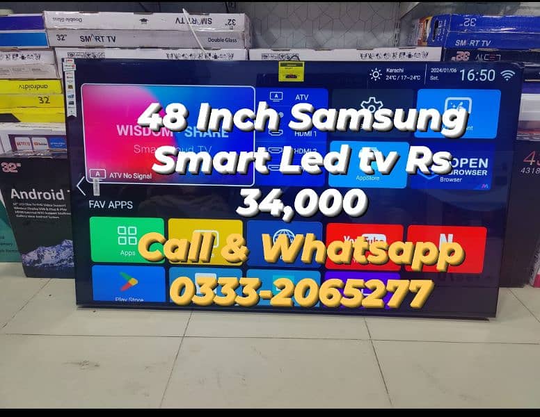Big offer 24 to 65 Inch Smart Wifi FHD 4K ULTRA SLIM LED TV box pack 7