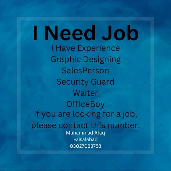 Need Job 0