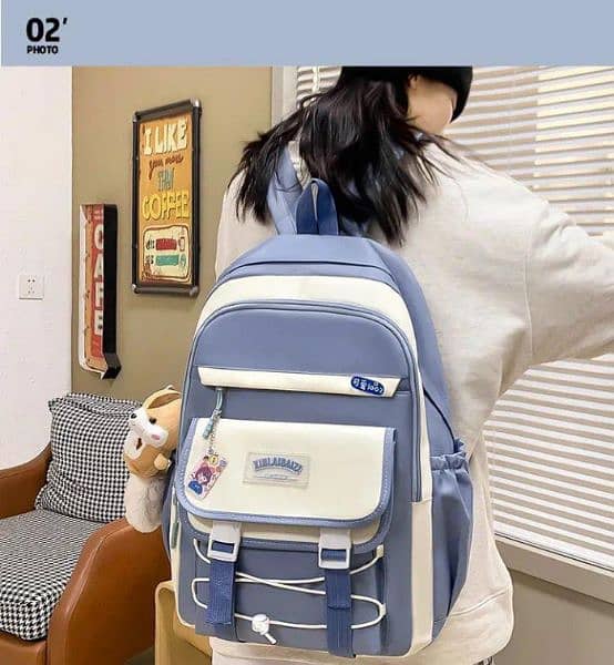 4 Pcs Kid's Nylon School College Bag free delivery cash On delivery 3