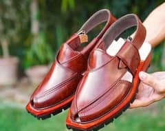men's leather handmade peshawri chappal sandals