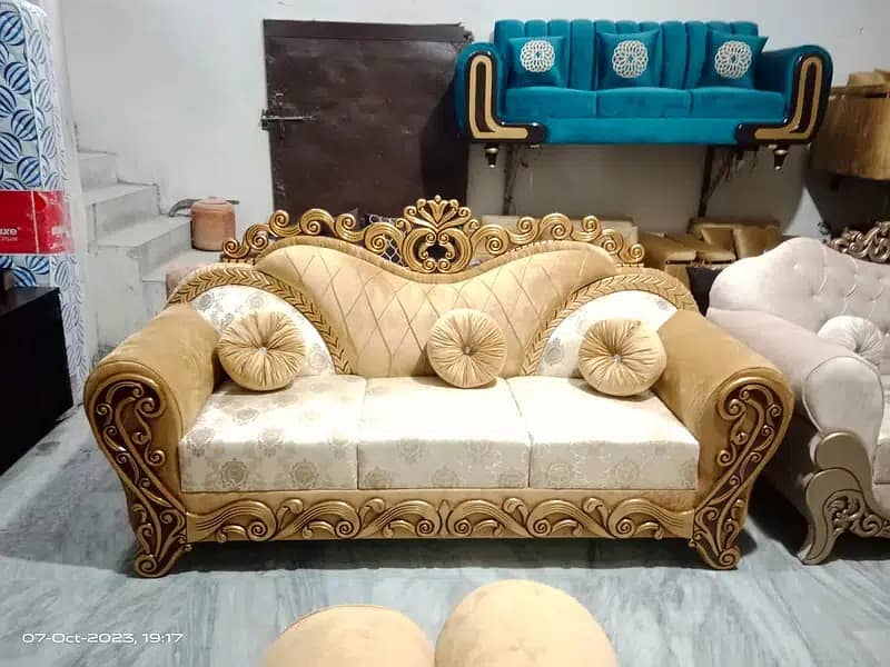 l shape sofa set conner 6 seater sofa set/wooden sofa /furniture 6