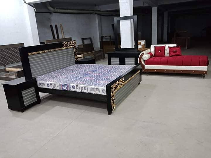 Wooden Bed/Poshish Bed/King Size Bed/Brass Bed/Furniture 4