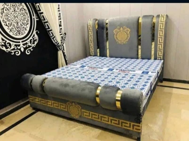 Wooden Bed/Poshish Bed/King Size Bed/Brass Bed/Furniture 8