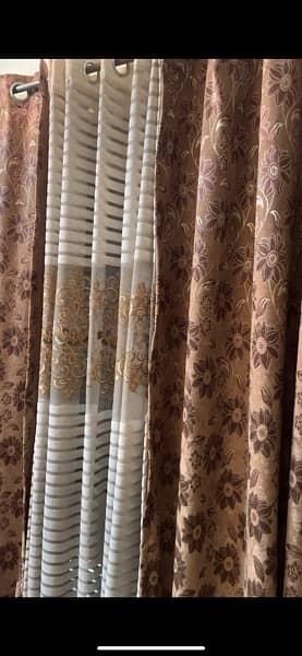 drawing room curtains in golden color. parde 0