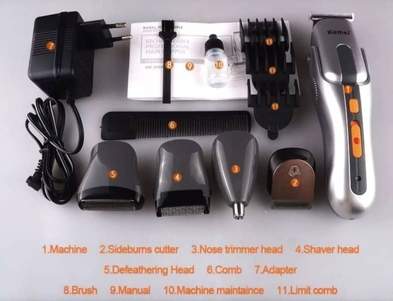 Trimmer Kemei Dingling Beard Hair dryer iron straightene Shaver Machin 17