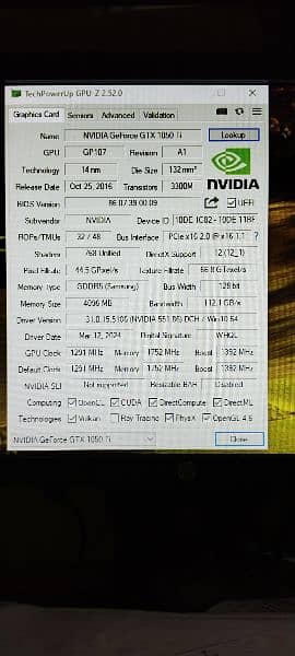 NVIDIA GeForce GTX 1050ti 4GB 5