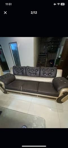 King Size Sofa Set With Table good condition